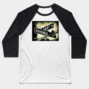 144th Street & Greenwood Avenue, Seattle, Washington by Mistah Wilson Baseball T-Shirt